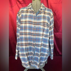 American Eagle Outfitters Blue Flannel Shirt